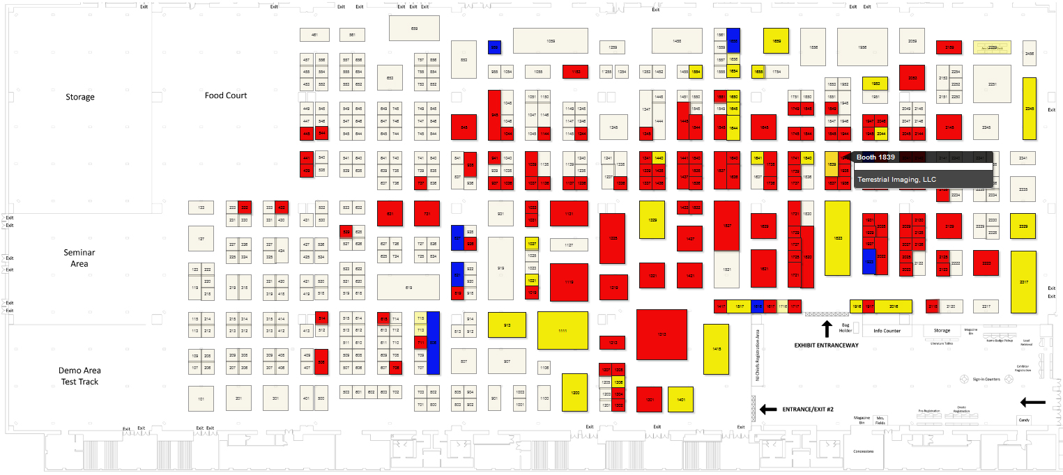 36th Annual Police Security Expo event floor plan